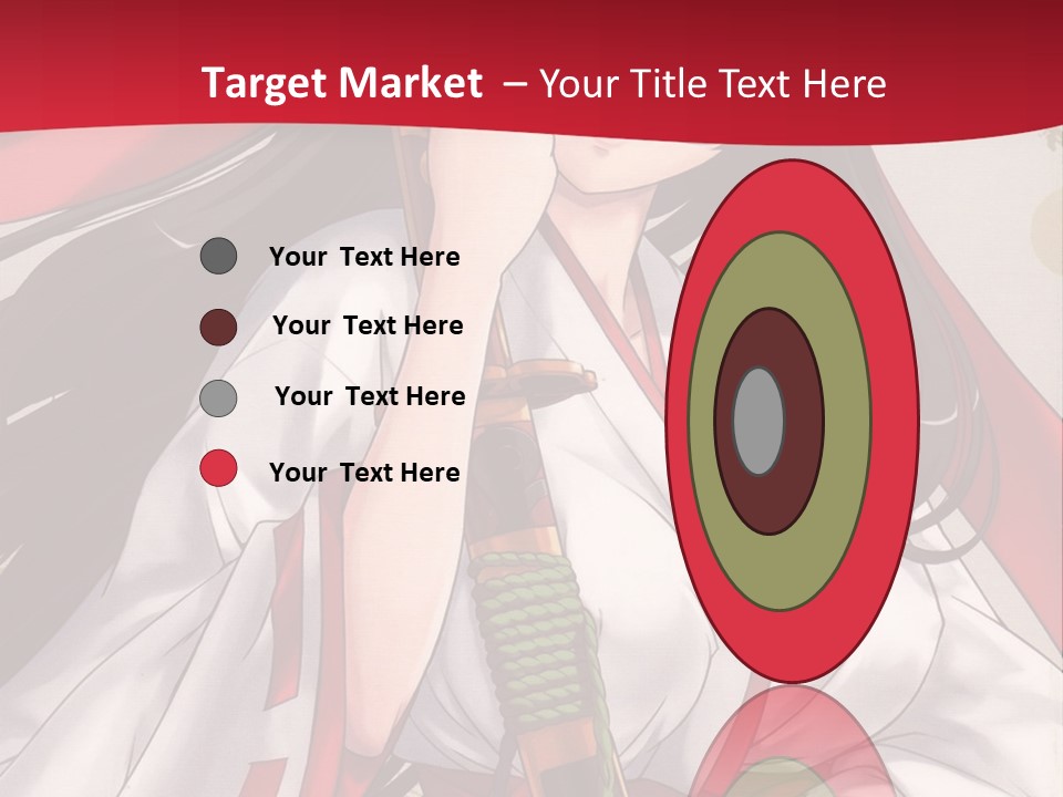 A Woman In A Red And White Dress Holding A Microphone PowerPoint Template