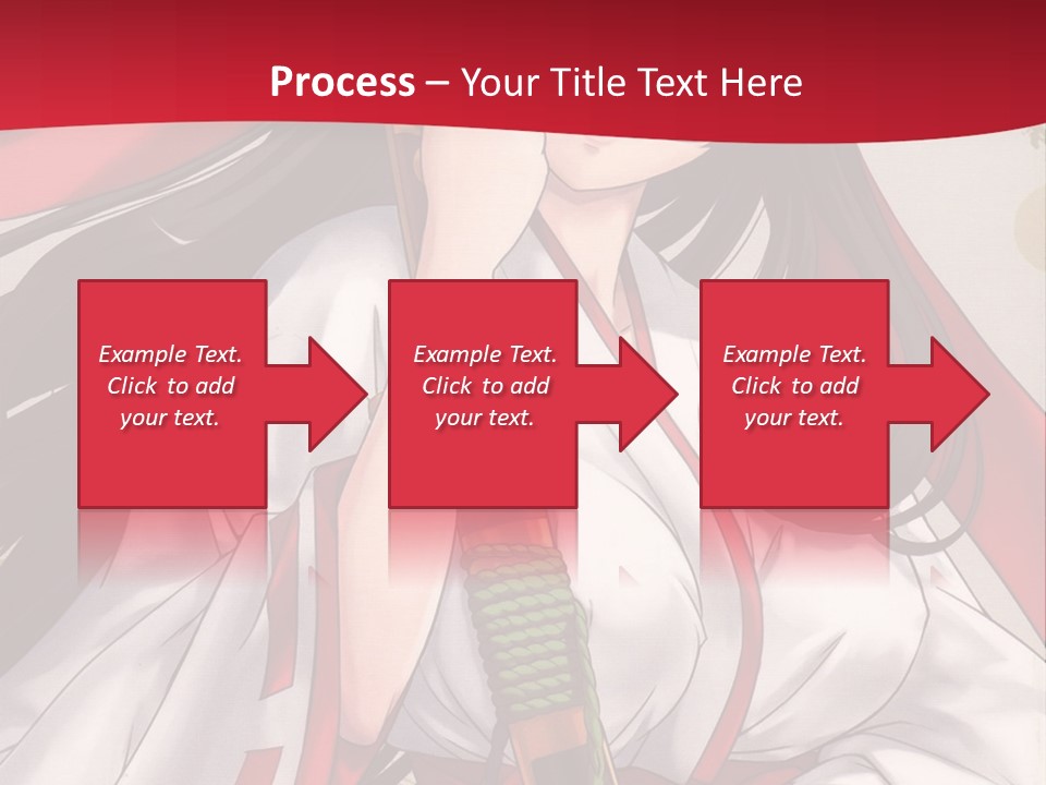 A Woman In A Red And White Dress Holding A Microphone PowerPoint Template