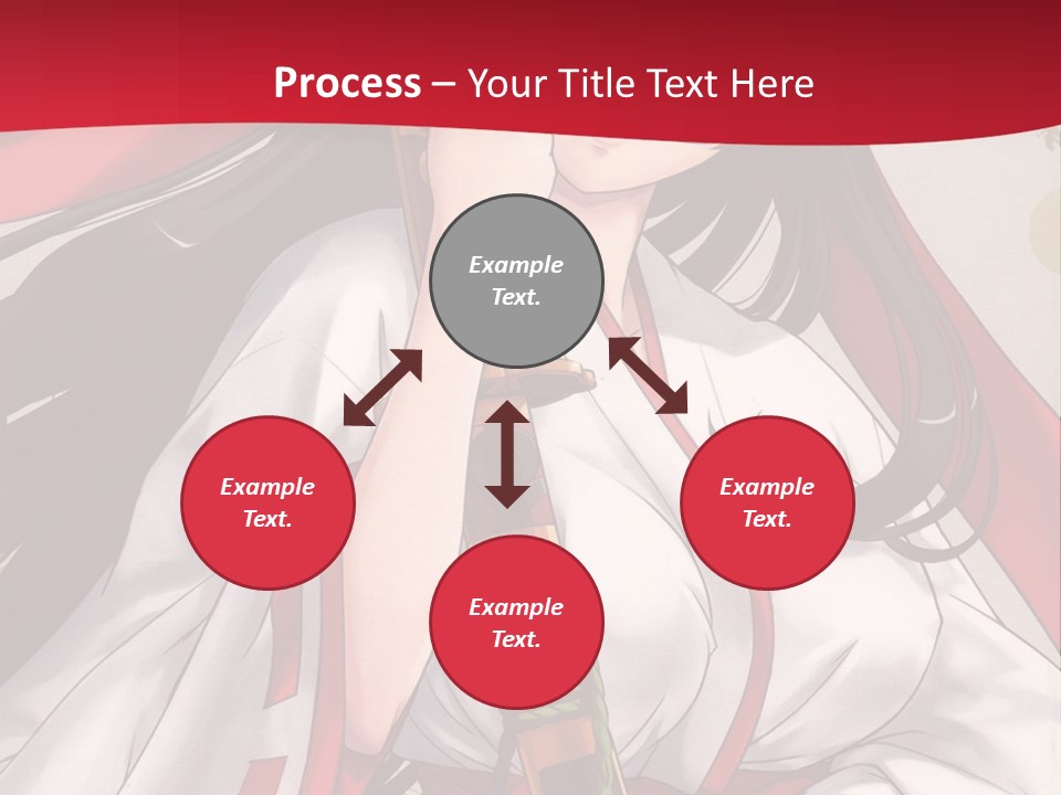 A Woman In A Red And White Dress Holding A Microphone PowerPoint Template
