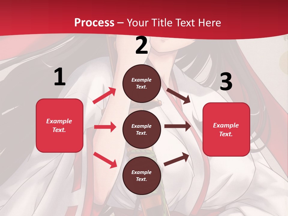 A Woman In A Red And White Dress Holding A Microphone PowerPoint Template