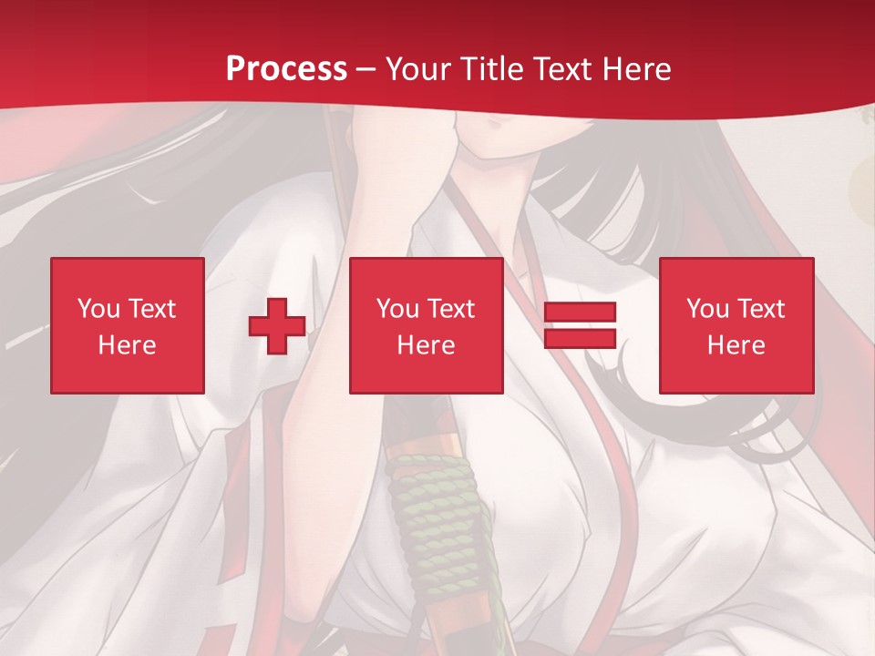 A Woman In A Red And White Dress Holding A Microphone PowerPoint Template