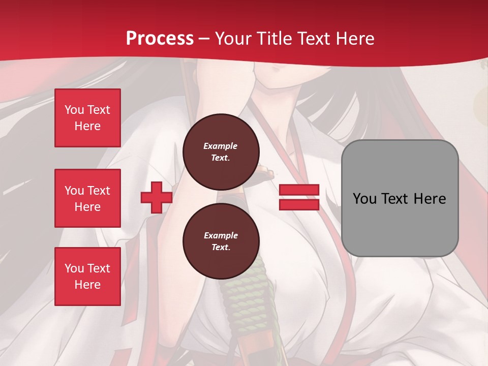 A Woman In A Red And White Dress Holding A Microphone PowerPoint Template