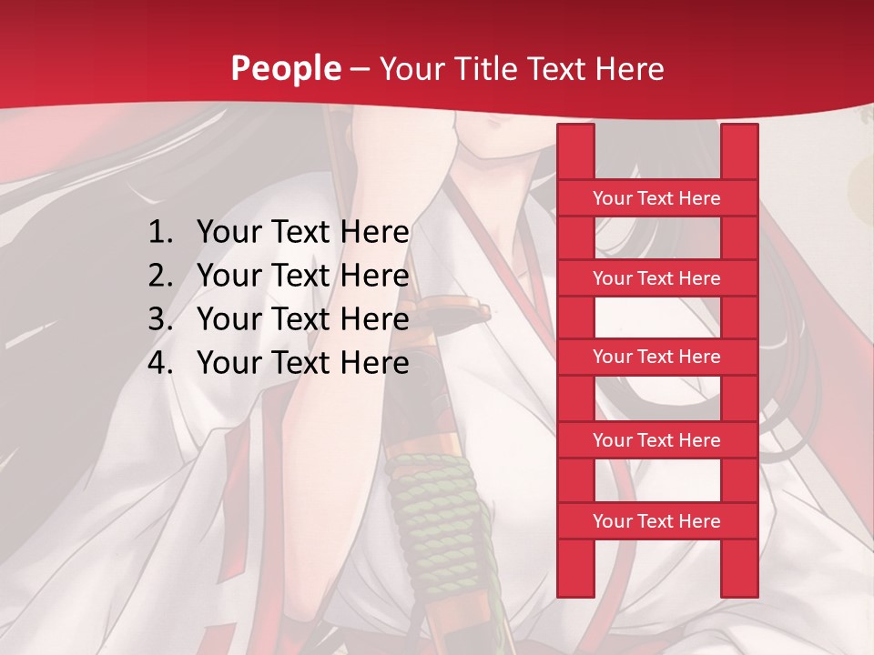 A Woman In A Red And White Dress Holding A Microphone PowerPoint Template