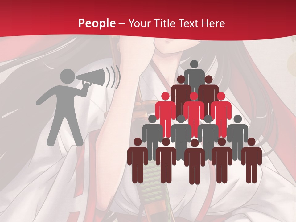 A Woman In A Red And White Dress Holding A Microphone PowerPoint Template