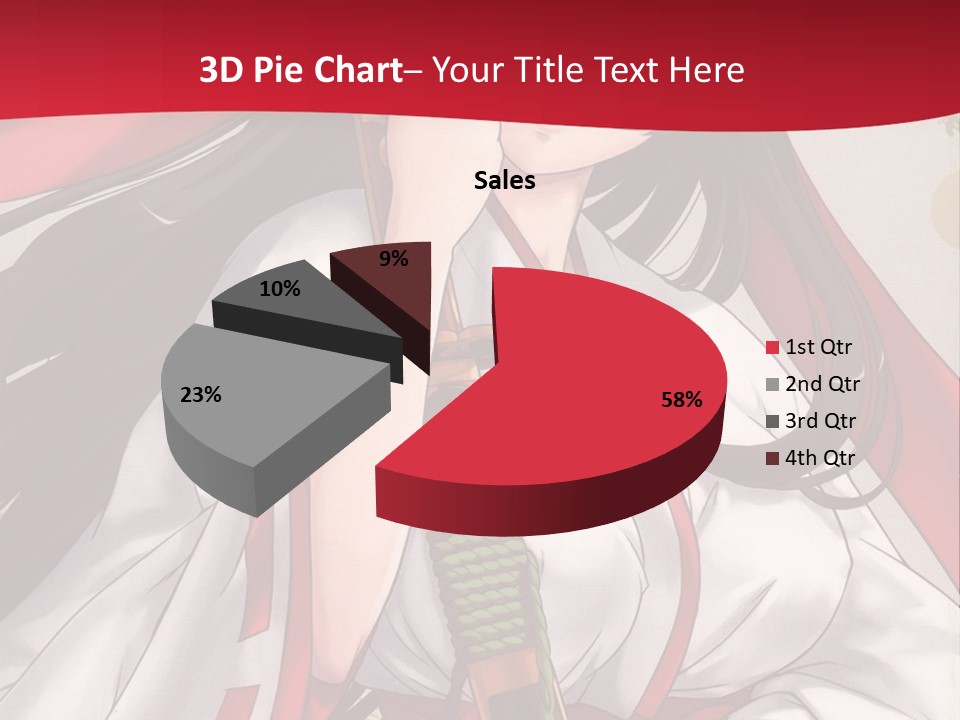 A Woman In A Red And White Dress Holding A Microphone PowerPoint Template