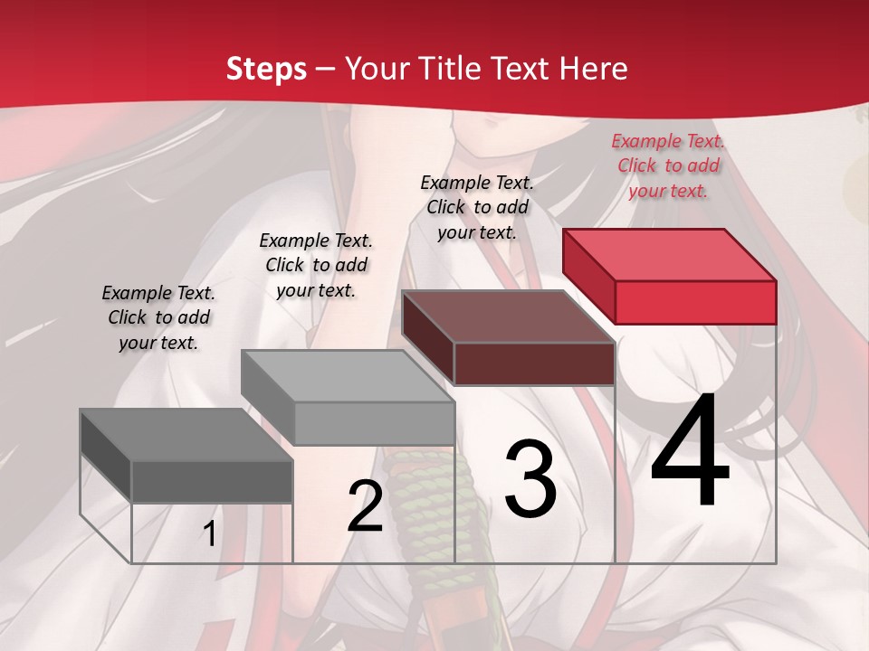 A Woman In A Red And White Dress Holding A Microphone PowerPoint Template