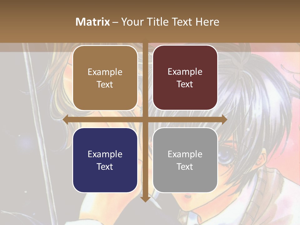 A Couple Of Anime Characters Holding An Umbrella PowerPoint Template