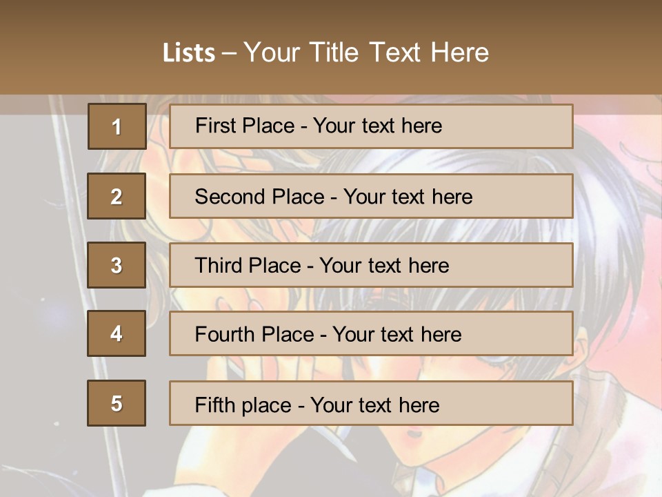 A Couple Of Anime Characters Holding An Umbrella PowerPoint Template
