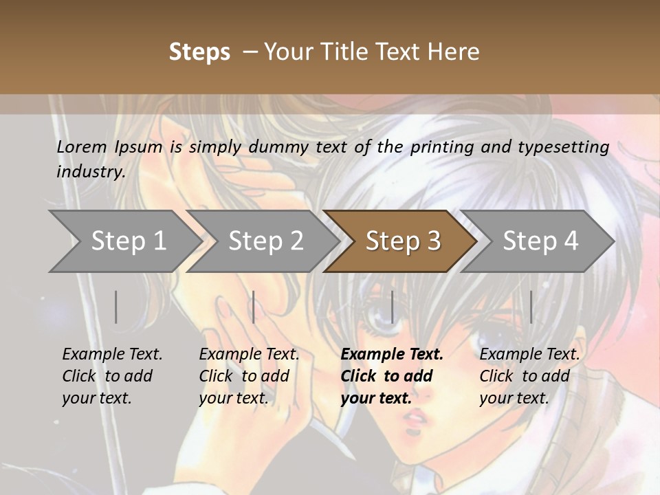 A Couple Of Anime Characters Holding An Umbrella PowerPoint Template