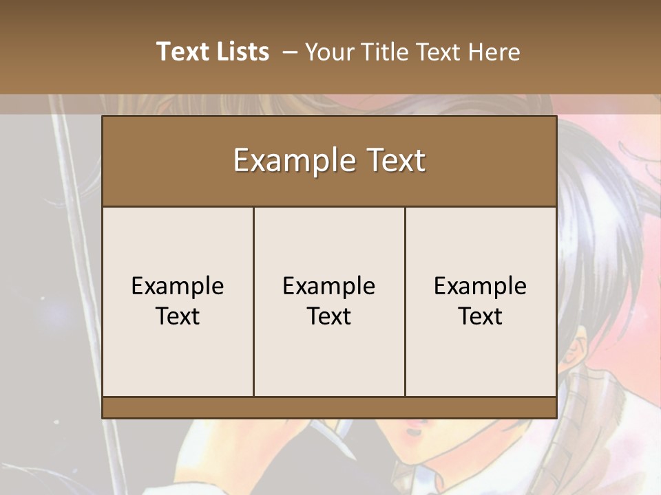A Couple Of Anime Characters Holding An Umbrella PowerPoint Template