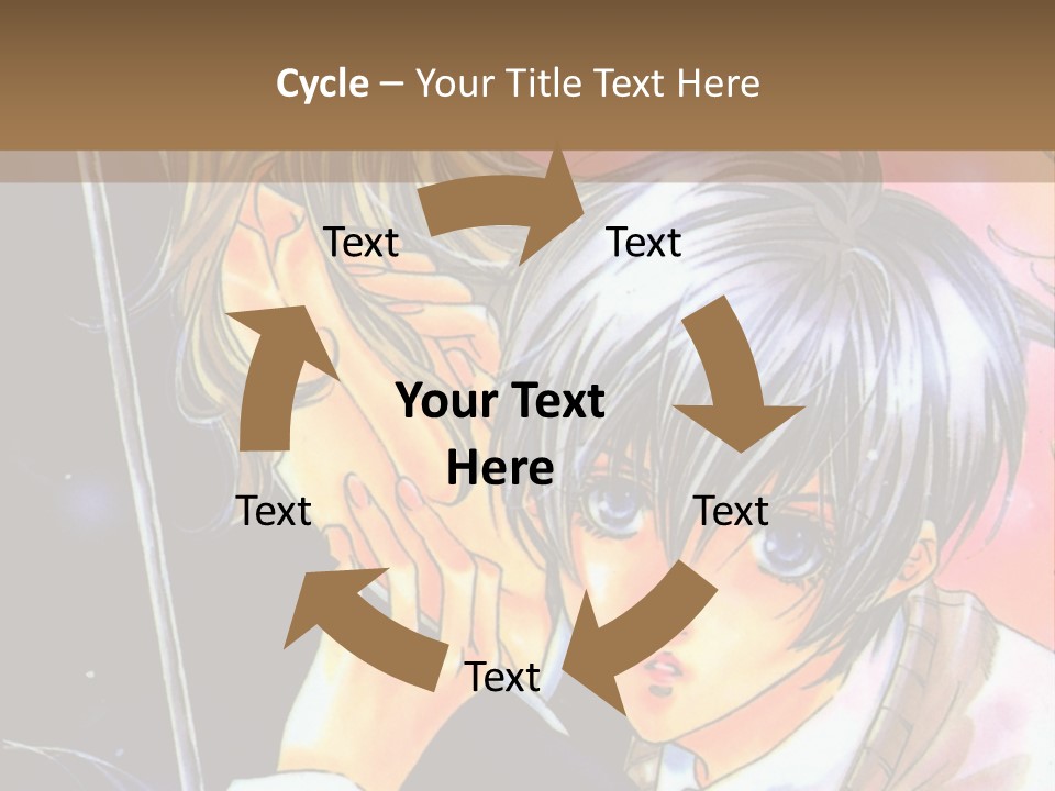 A Couple Of Anime Characters Holding An Umbrella PowerPoint Template