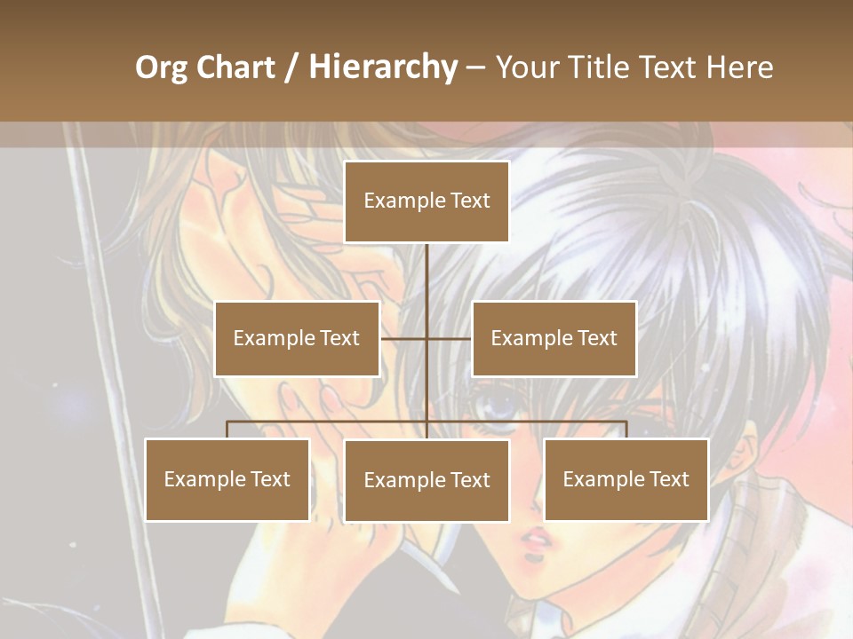 A Couple Of Anime Characters Holding An Umbrella PowerPoint Template