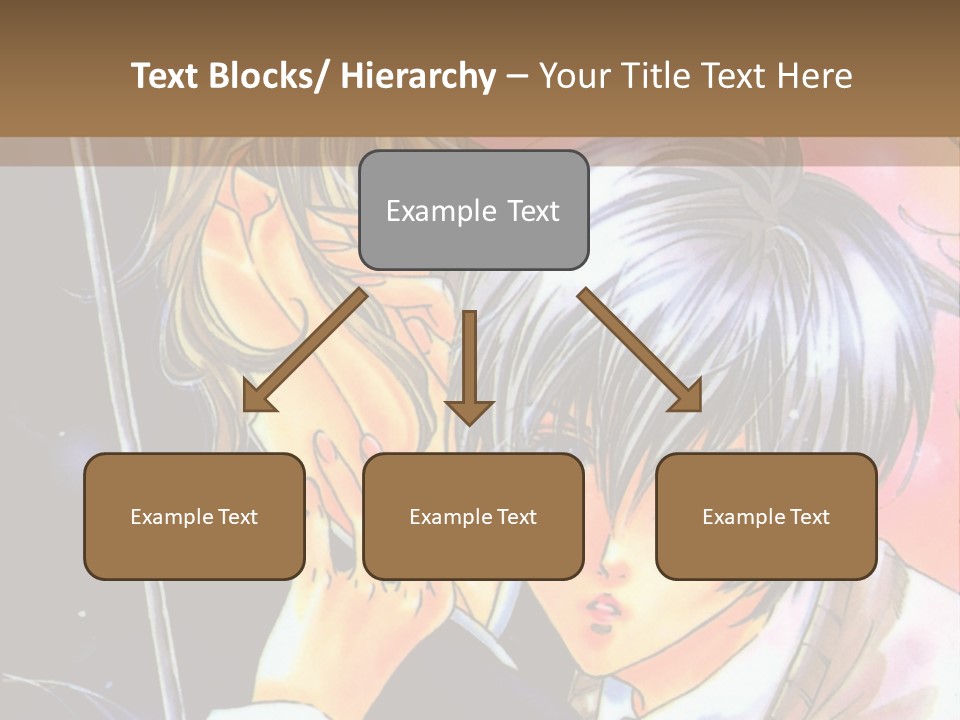 A Couple Of Anime Characters Holding An Umbrella PowerPoint Template