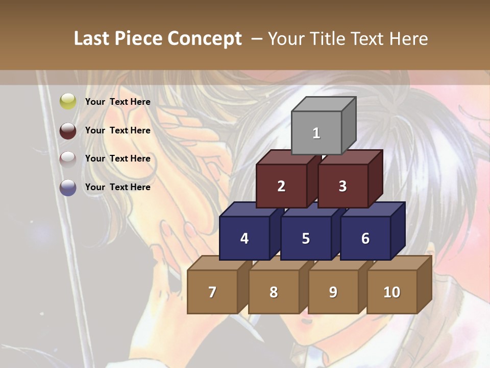 A Couple Of Anime Characters Holding An Umbrella PowerPoint Template