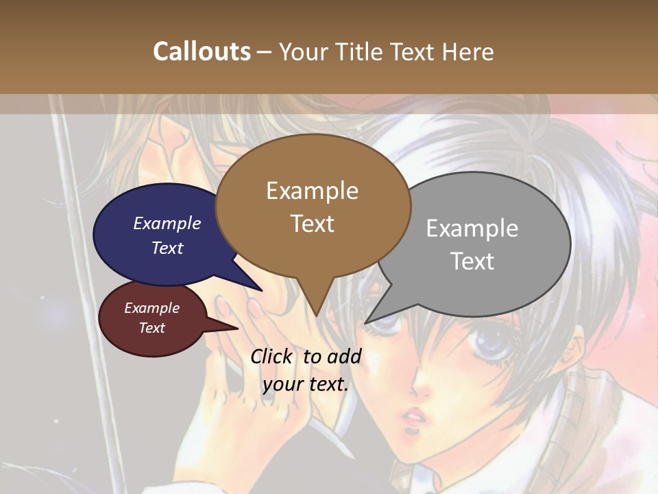 A Couple Of Anime Characters Holding An Umbrella PowerPoint Template