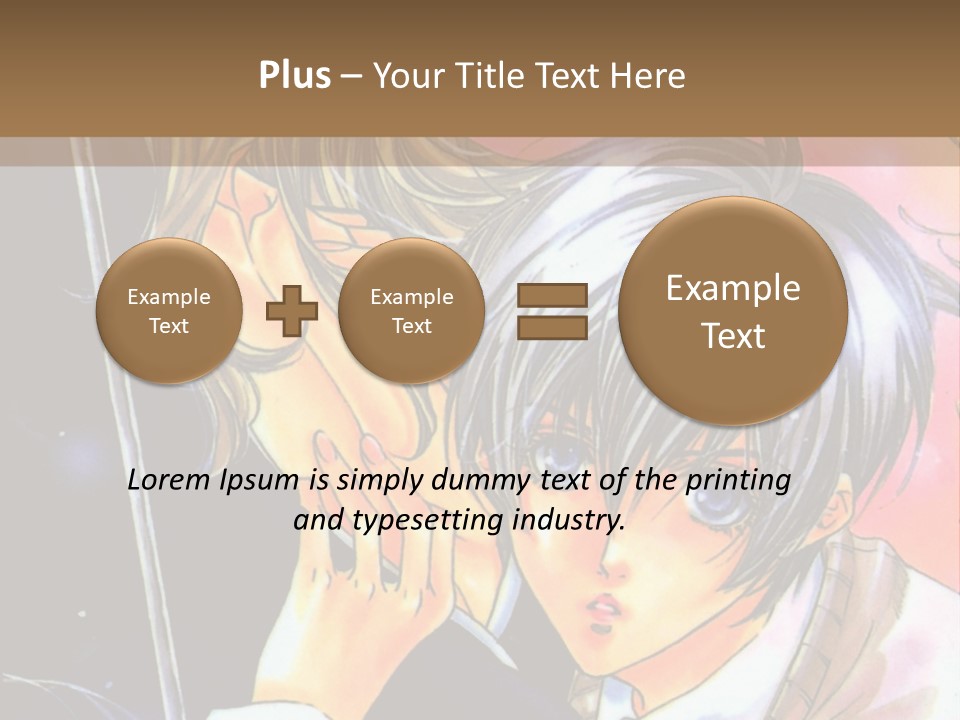 A Couple Of Anime Characters Holding An Umbrella PowerPoint Template