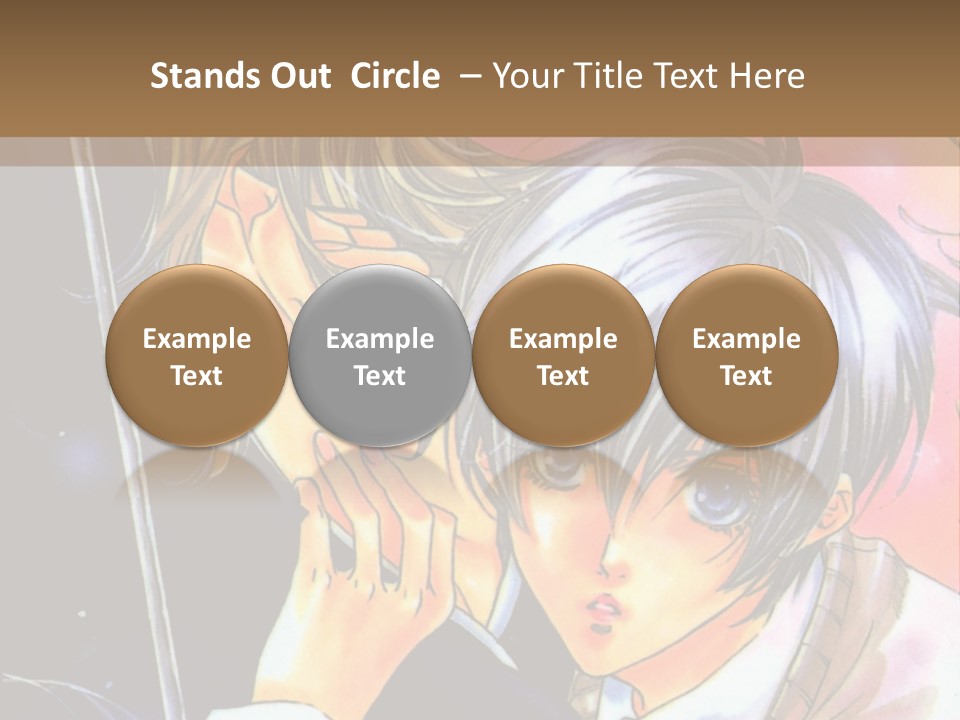 A Couple Of Anime Characters Holding An Umbrella PowerPoint Template