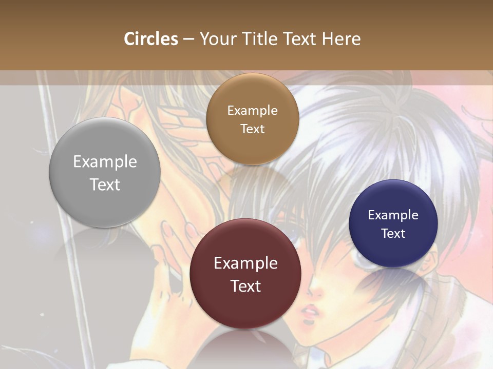 A Couple Of Anime Characters Holding An Umbrella PowerPoint Template