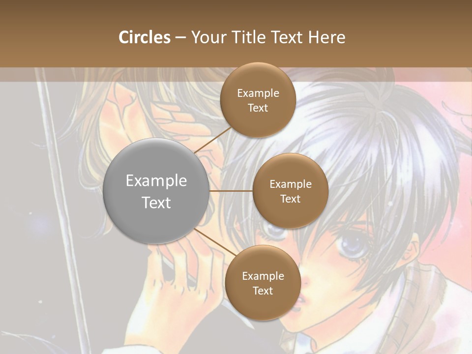 A Couple Of Anime Characters Holding An Umbrella PowerPoint Template