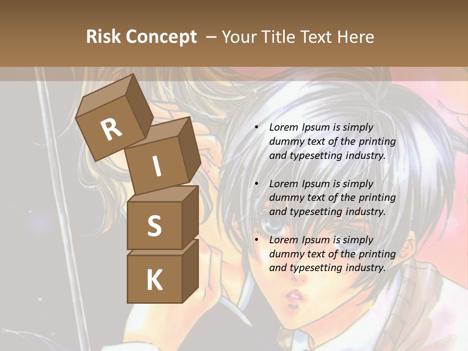 A Couple Of Anime Characters Holding An Umbrella PowerPoint Template