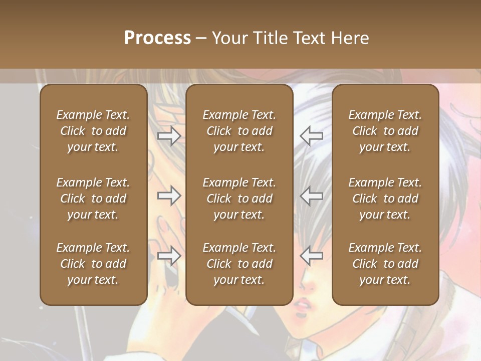 A Couple Of Anime Characters Holding An Umbrella PowerPoint Template
