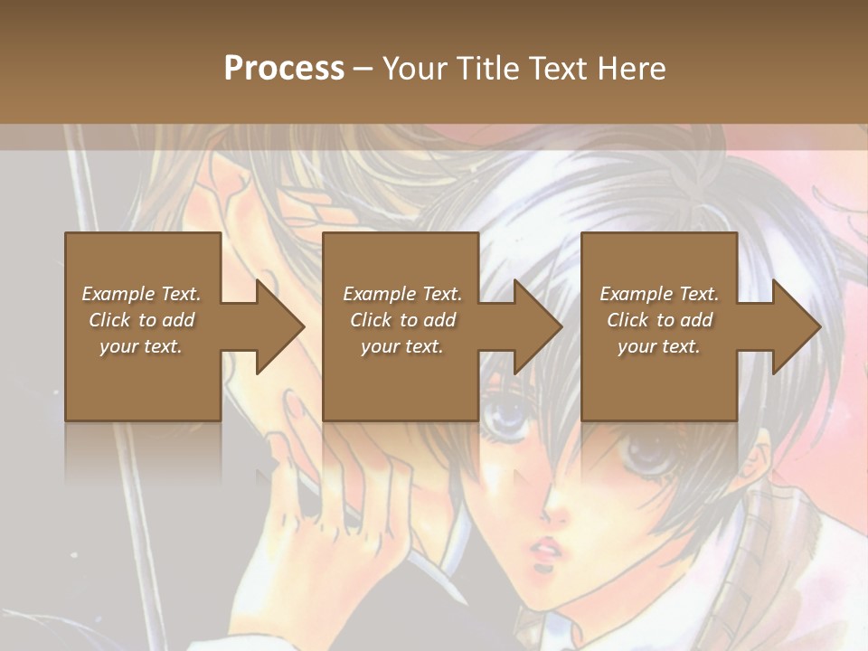 A Couple Of Anime Characters Holding An Umbrella PowerPoint Template