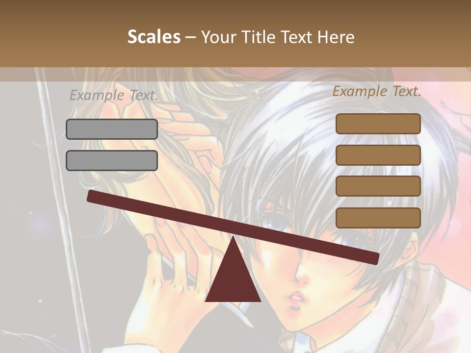 A Couple Of Anime Characters Holding An Umbrella PowerPoint Template