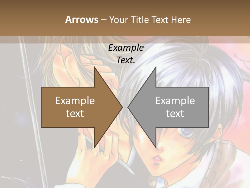 A Couple Of Anime Characters Holding An Umbrella PowerPoint Template