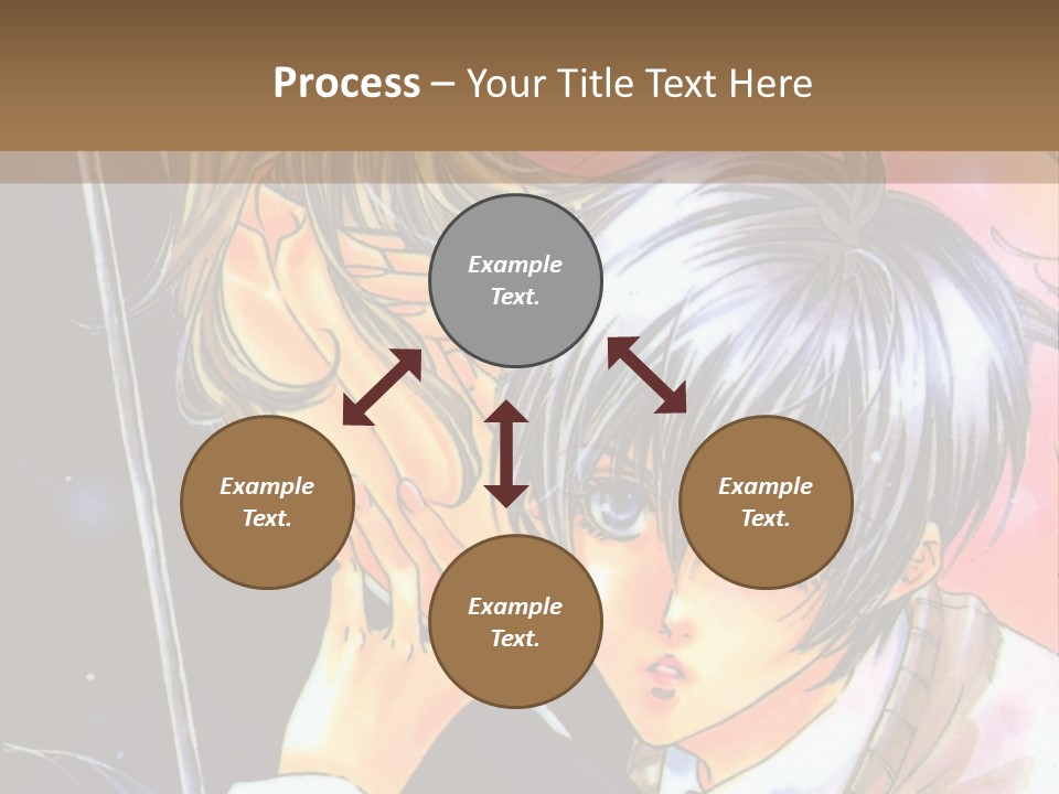 A Couple Of Anime Characters Holding An Umbrella PowerPoint Template