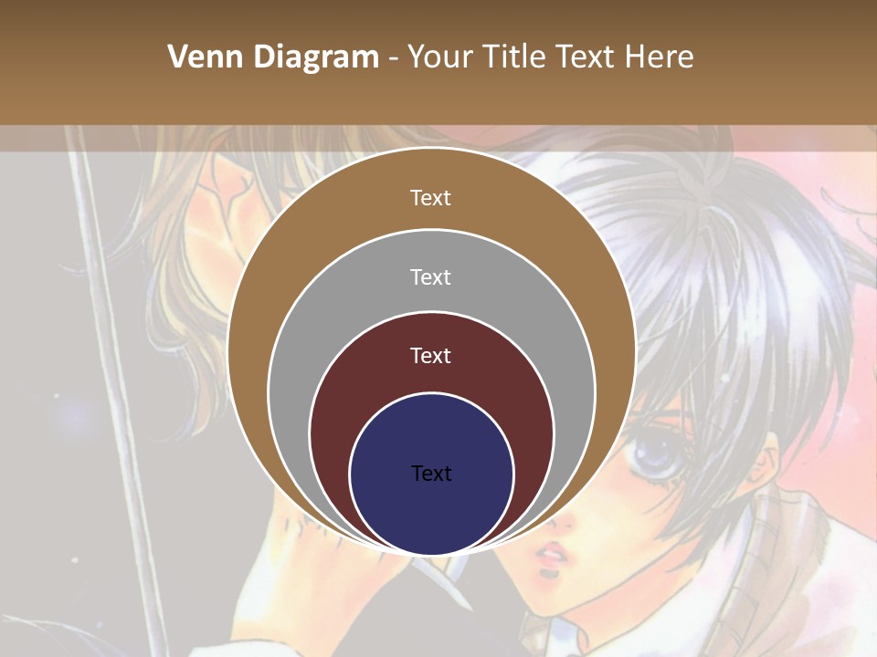 A Couple Of Anime Characters Holding An Umbrella PowerPoint Template