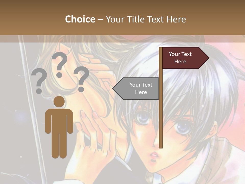 A Couple Of Anime Characters Holding An Umbrella PowerPoint Template