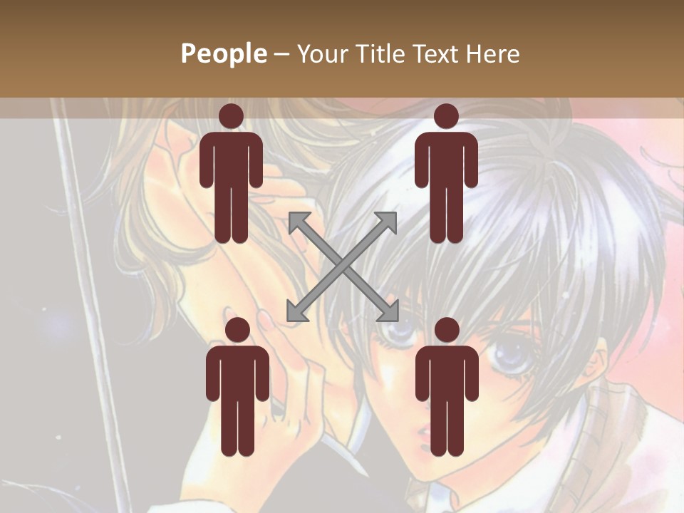 A Couple Of Anime Characters Holding An Umbrella PowerPoint Template