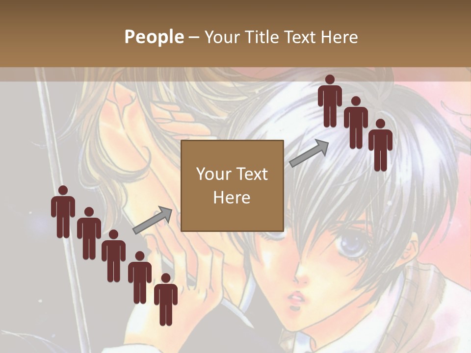 A Couple Of Anime Characters Holding An Umbrella PowerPoint Template