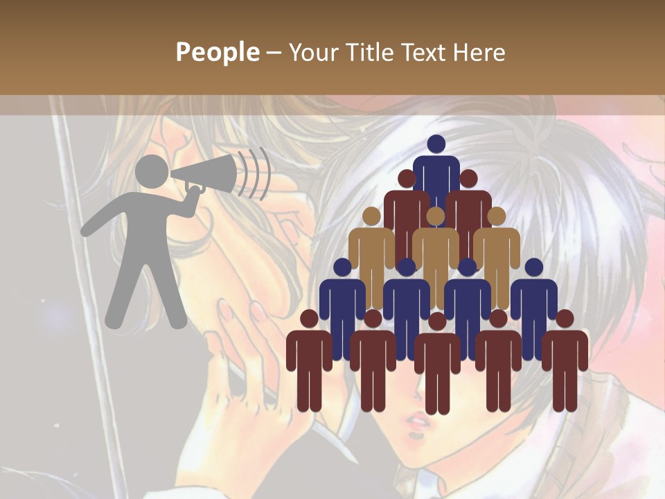 A Couple Of Anime Characters Holding An Umbrella PowerPoint Template