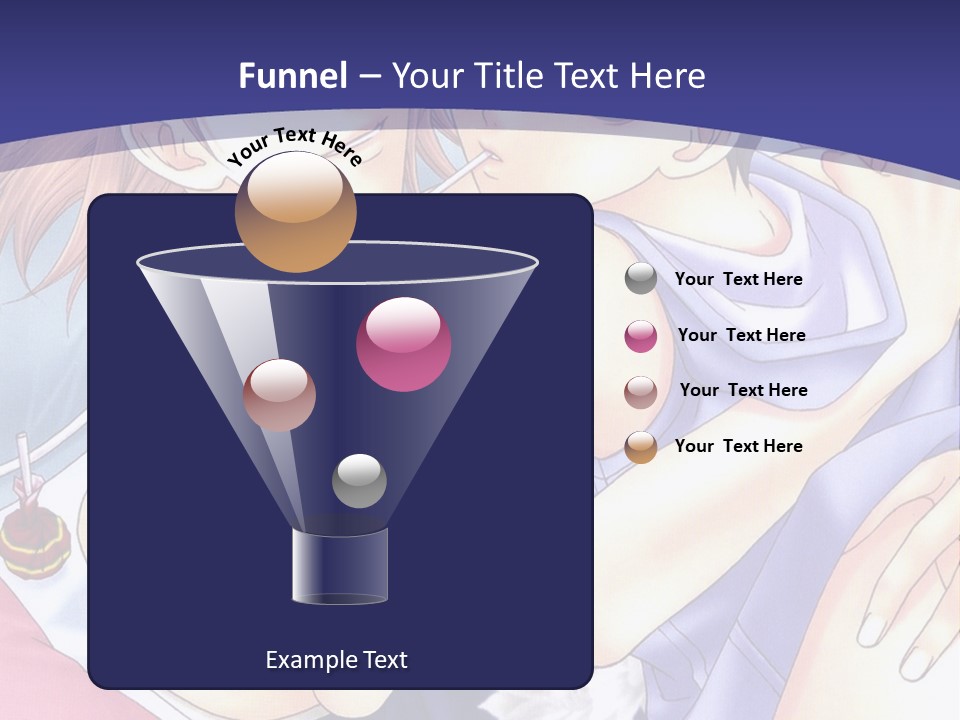 A Couple Of Anime Characters Hugging On A Blue Background PowerPoint Template