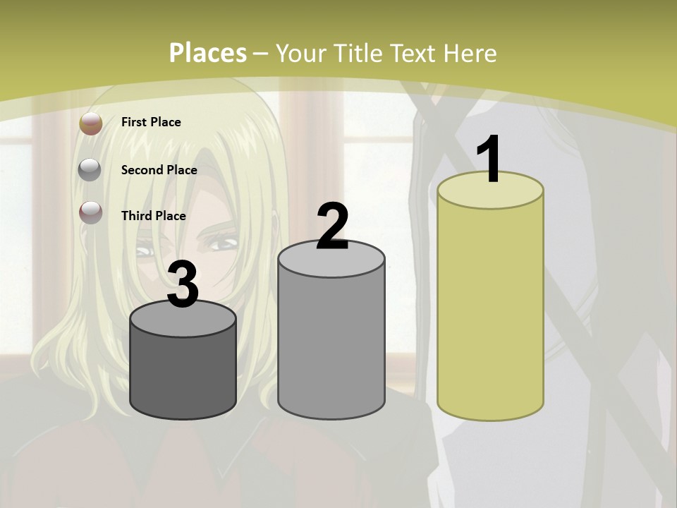 A Couple Of Anime Characters Standing Next To Each Other PowerPoint Template