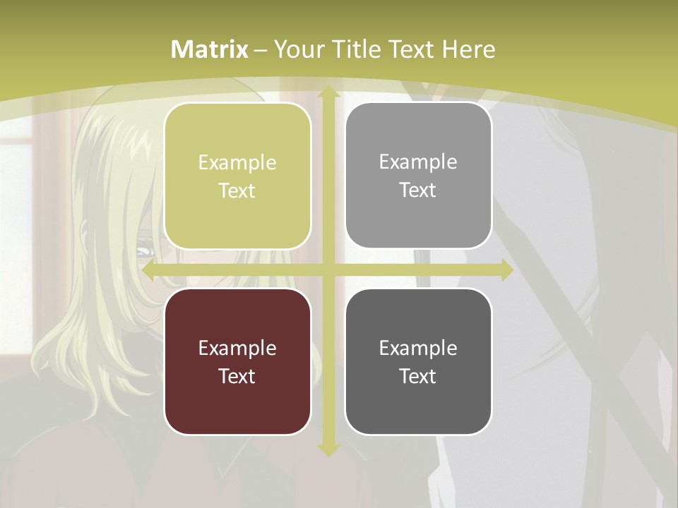 A Couple Of Anime Characters Standing Next To Each Other PowerPoint Template
