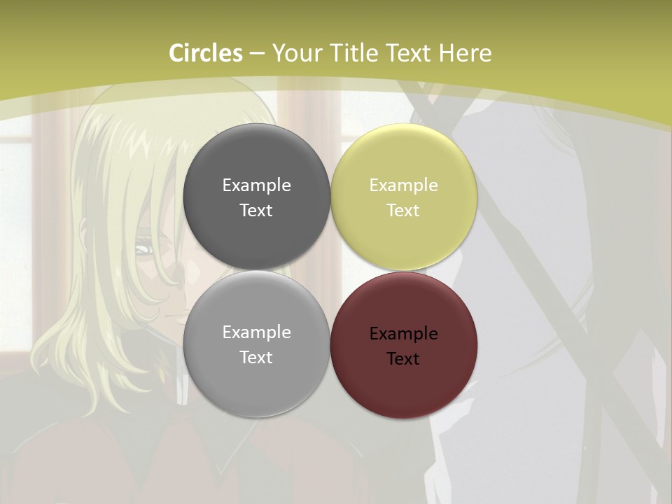 A Couple Of Anime Characters Standing Next To Each Other PowerPoint Template