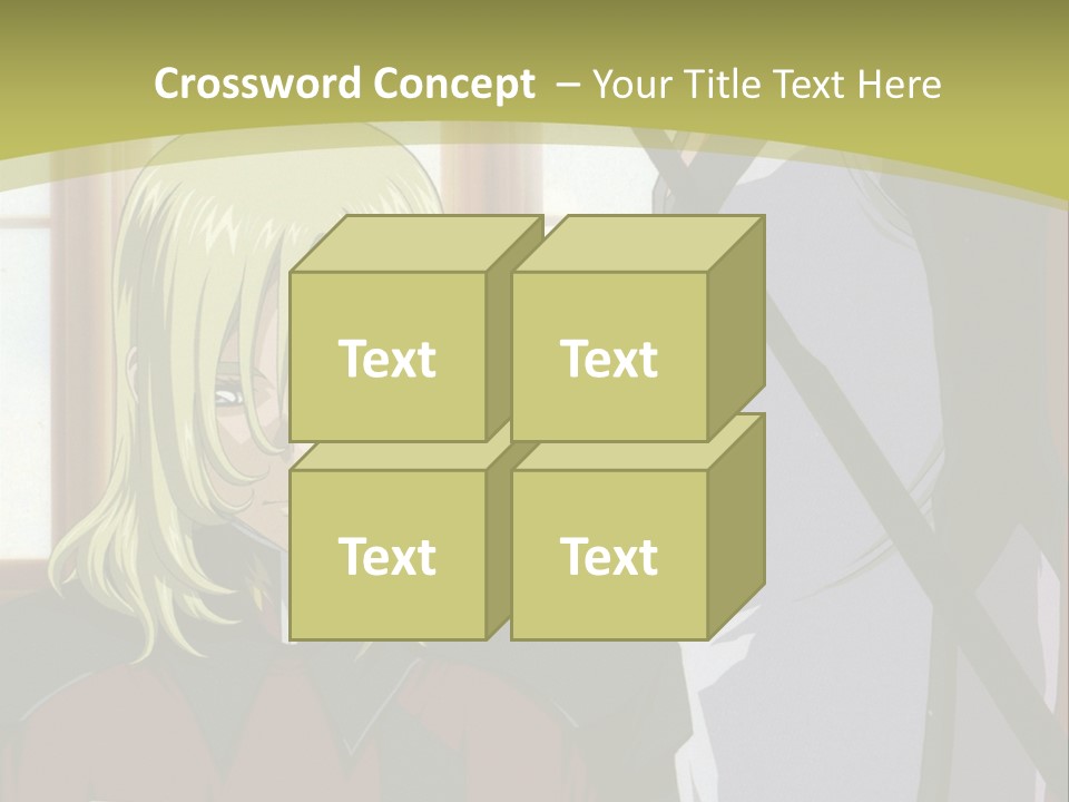 A Couple Of Anime Characters Standing Next To Each Other PowerPoint Template