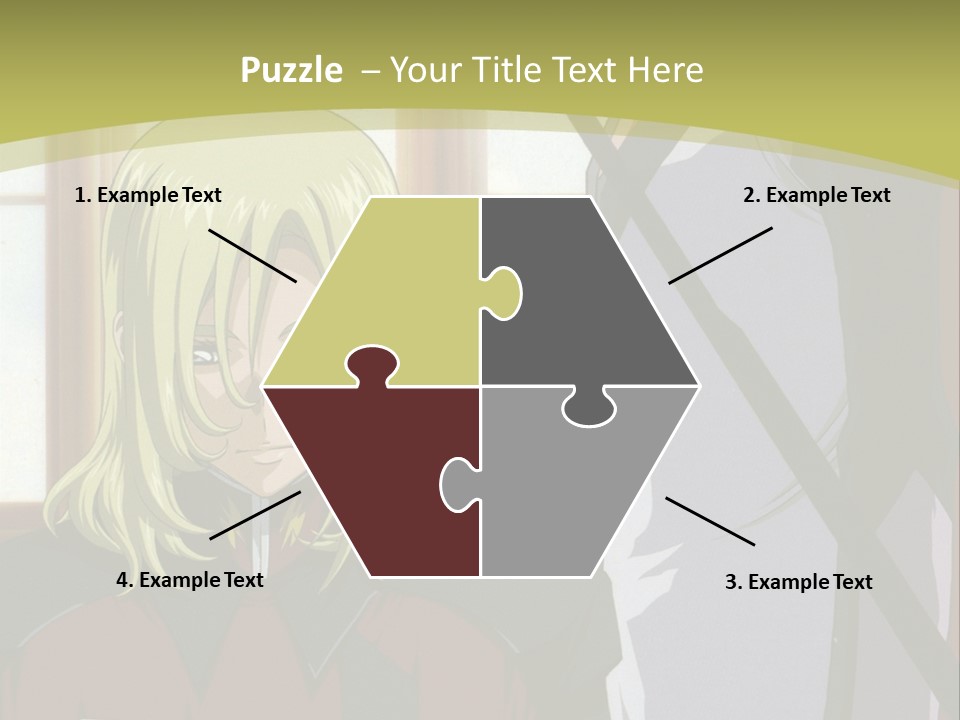 A Couple Of Anime Characters Standing Next To Each Other PowerPoint Template