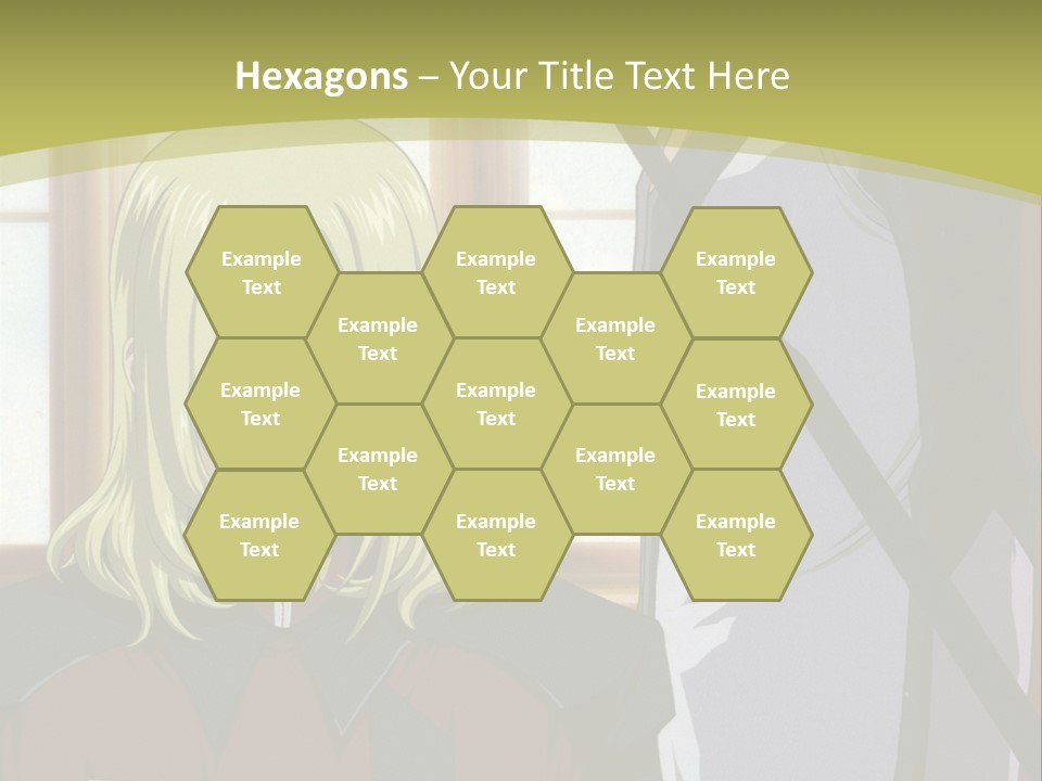 A Couple Of Anime Characters Standing Next To Each Other PowerPoint Template