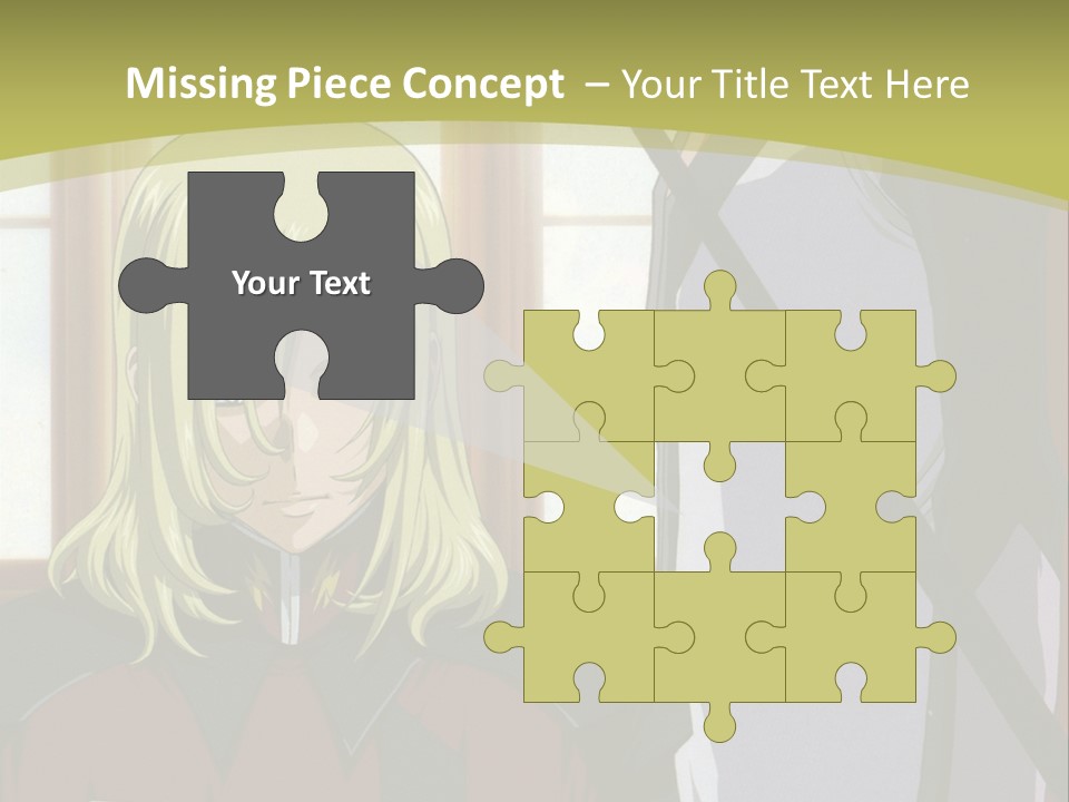 A Couple Of Anime Characters Standing Next To Each Other PowerPoint Template