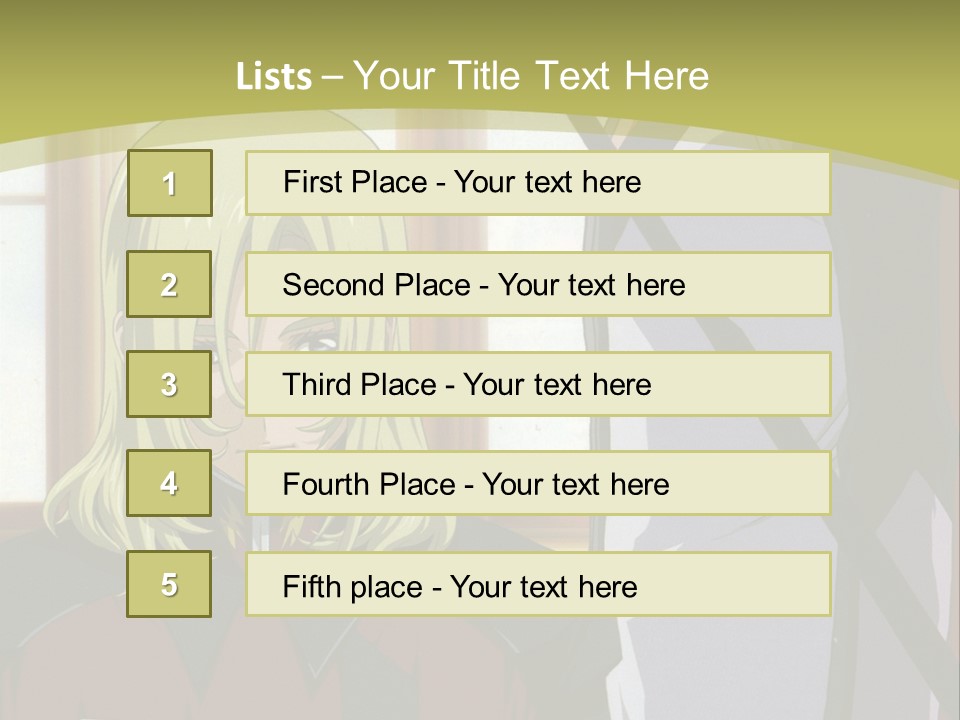 A Couple Of Anime Characters Standing Next To Each Other PowerPoint Template
