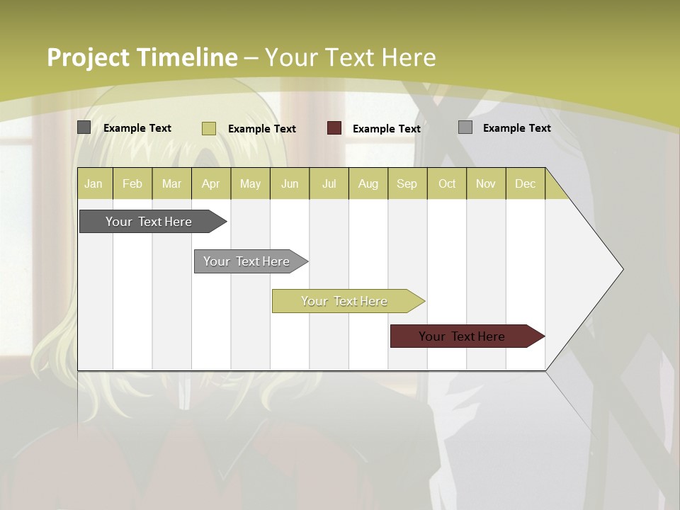 A Couple Of Anime Characters Standing Next To Each Other PowerPoint Template