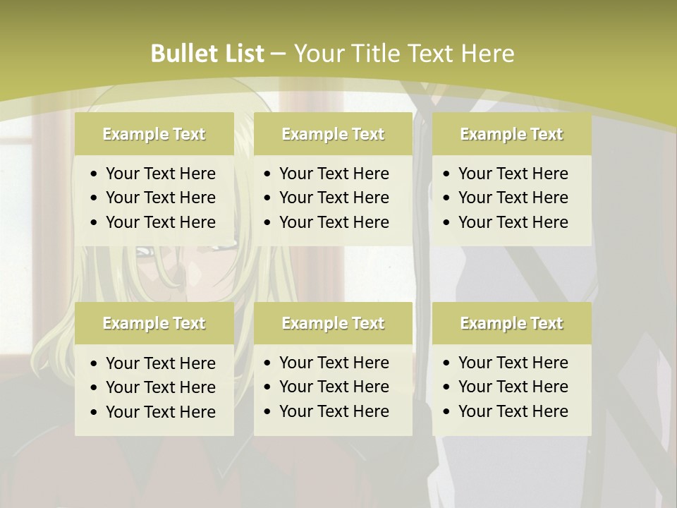A Couple Of Anime Characters Standing Next To Each Other PowerPoint Template