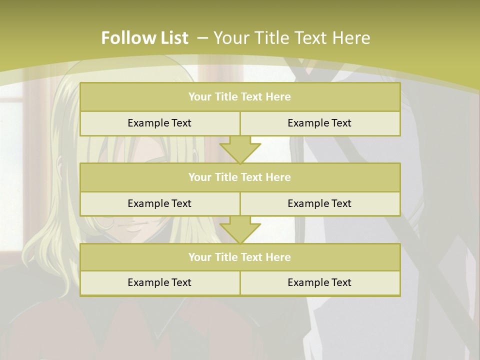 A Couple Of Anime Characters Standing Next To Each Other PowerPoint Template