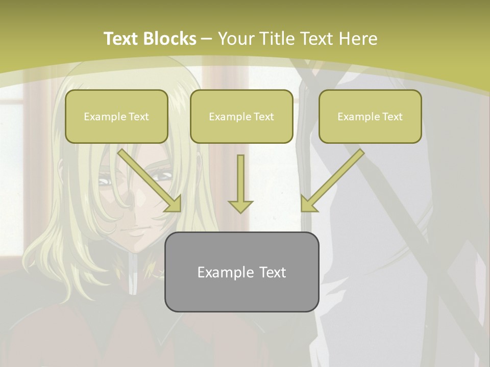 A Couple Of Anime Characters Standing Next To Each Other PowerPoint Template