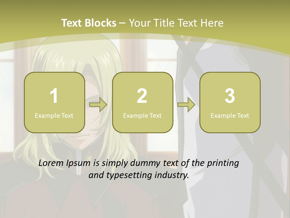 A Couple Of Anime Characters Standing Next To Each Other PowerPoint Template