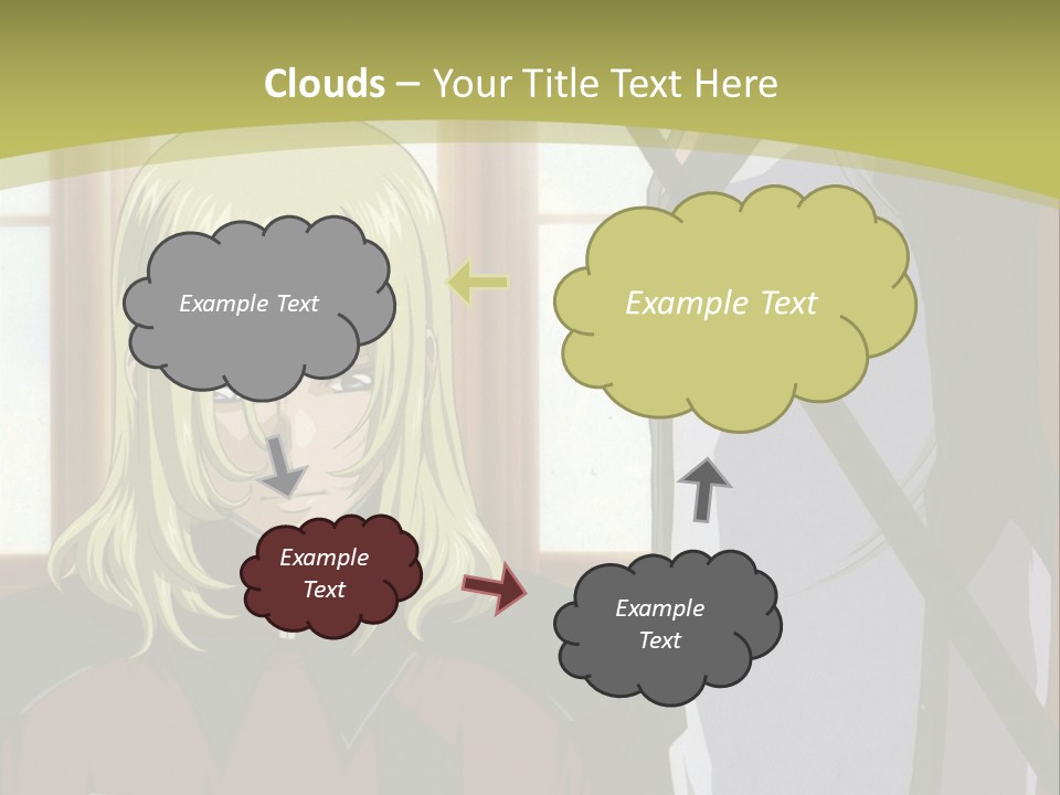 A Couple Of Anime Characters Standing Next To Each Other PowerPoint Template