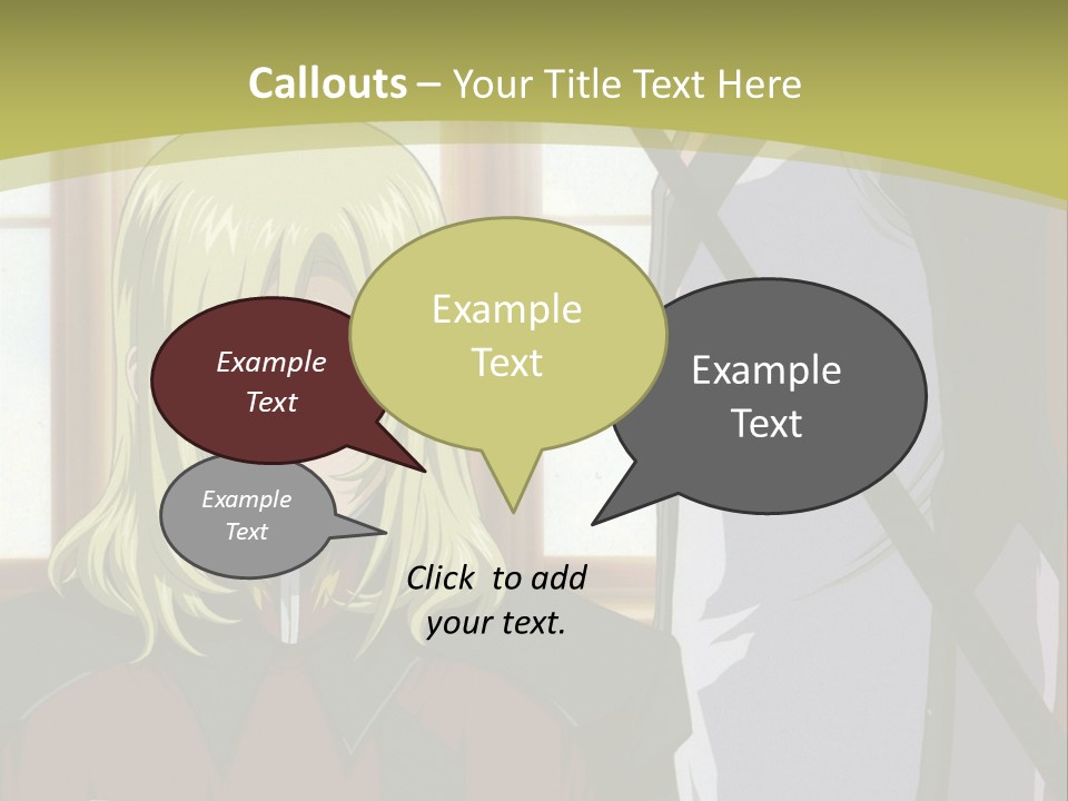 A Couple Of Anime Characters Standing Next To Each Other PowerPoint Template